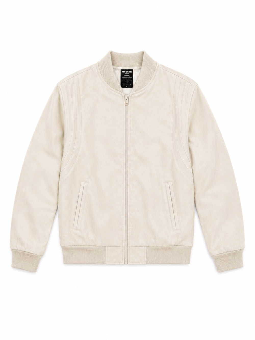 New - Ring of Fire Jerahmeel Faux Suede Bomber Jacket